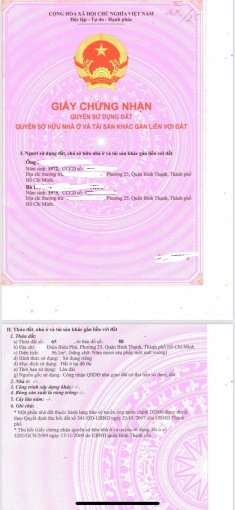 Chính chủ bán nhà mặt tiền đường Điện Biên Phủ, p.25, quận Bình Thạnh