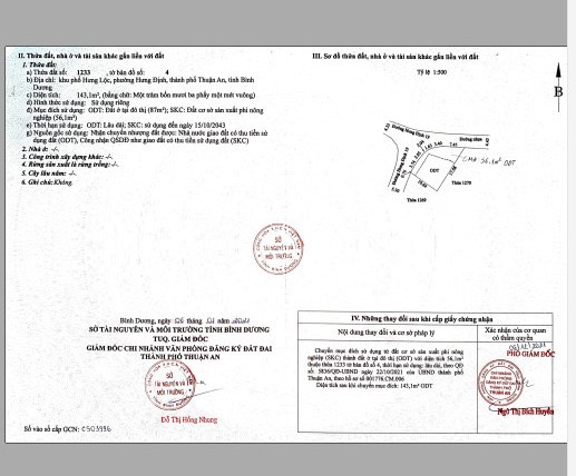 Bán nhà 2 MT , 100% thổ cư diện tích 143m2 Hưng Lộc, Hưng Định, TP. Thuận an, Bình Dương